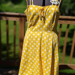 Yellow Polka Dot Sundress